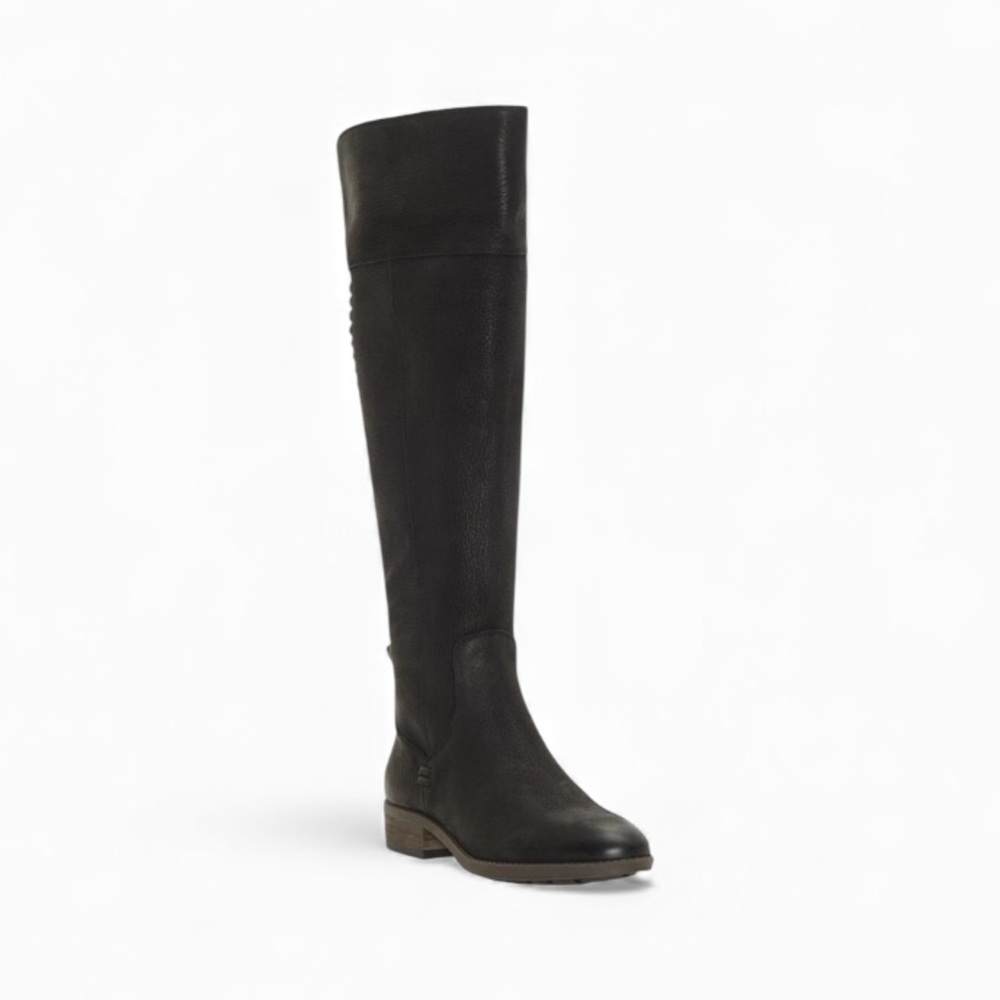 Vince Camuto Black Over-The-Knee Leather Riding Boots